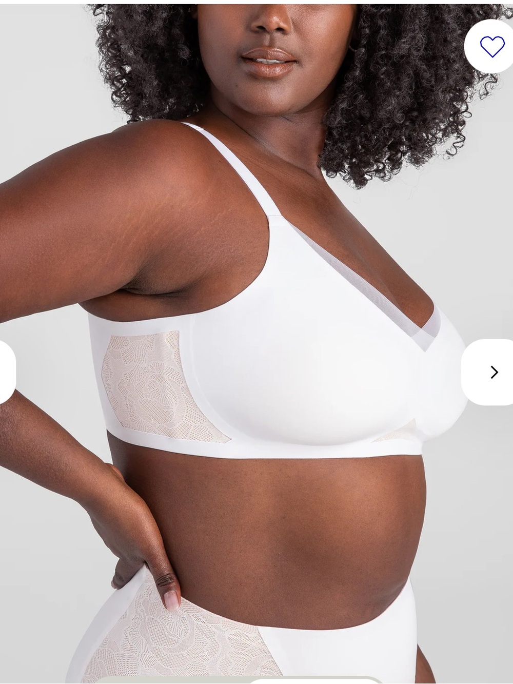 Honeylove Crossover Bra White Lace Size 36DDD (F)/G